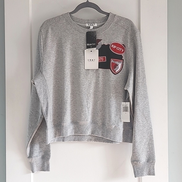 NWT Portland Trailblazers Gray Sweatshirt size XL - Picture 2 of 4